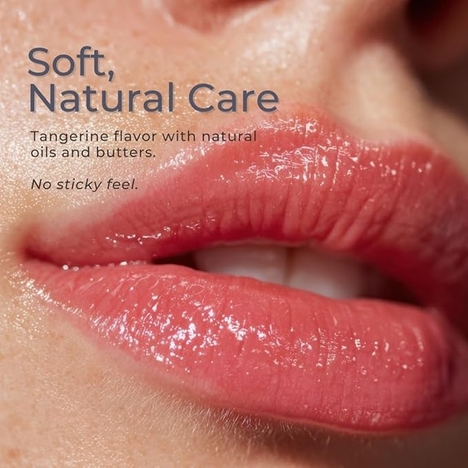 KØØZMETIK L2 Tangerine Lip Balm | Natural lip Moisturizing Care With Shea Butter, Cocoa Butter, Beeswax & Almond Oil | Hydrating Repair Formula For Soft, Smooth & Healthy Lips