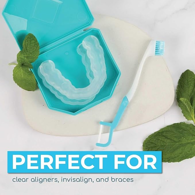 Brushee - The Evolution of Oral Care | 4-in-1 Tool (Paste + Brush + Floss + Pick) | Individually Wrapped | Disposable | Prepasted Travel Toothbrushes | Small Adult Toothbrush - (24-Pack)