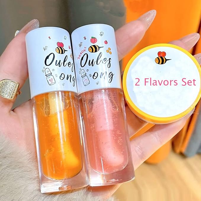ZARICS 2 PCS Crystal Jelly Lip Oil Hydrating Hydrating