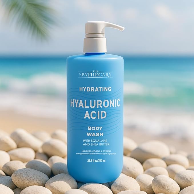 Hydrating Hyaluronic Acid Body Wash – Moisturizing Shower Gel for All Skin Types, Sensitive Skin – Nourishing, Paraben-Free, Sulfate-Free, Vegan Formula – Smooth & Soft Skin Care, 25.4oz