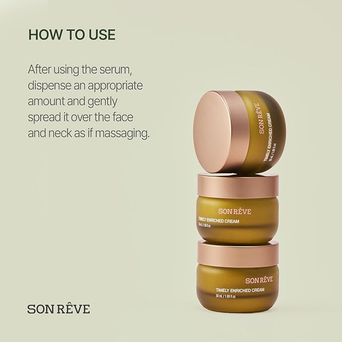 Moisturizing Face Cream with Ceramide – SONREVE Timely Enriched Cream – Anti-Aging, Botanical, Long-Lasting Hydration for dry,sensitve skin,50ml, 1.69 fl oz Korean skincare