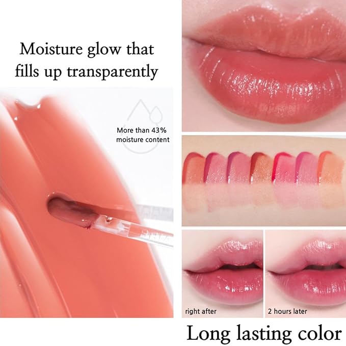 BBIA L’EAU Tint – Glossy & Glow Lip Stain, Watery Lip Tint, Non-Sticky, High Shine Finish, Long-lasting, Moisturizing, Lightweight, Natural, Daily Use, Vegan, Korean Lip Makeup (06 PINK L'EAU)