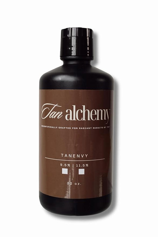 Tampa Bay Tan, Tan Alchemy, Tan Envy European Blend 9.5% Med Sunless Spray Tanning Solution Gallon (ships in 4 qts)