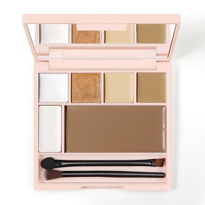 Boobeen 6 Colors Cream Contour Makeup Palette, Highlighter