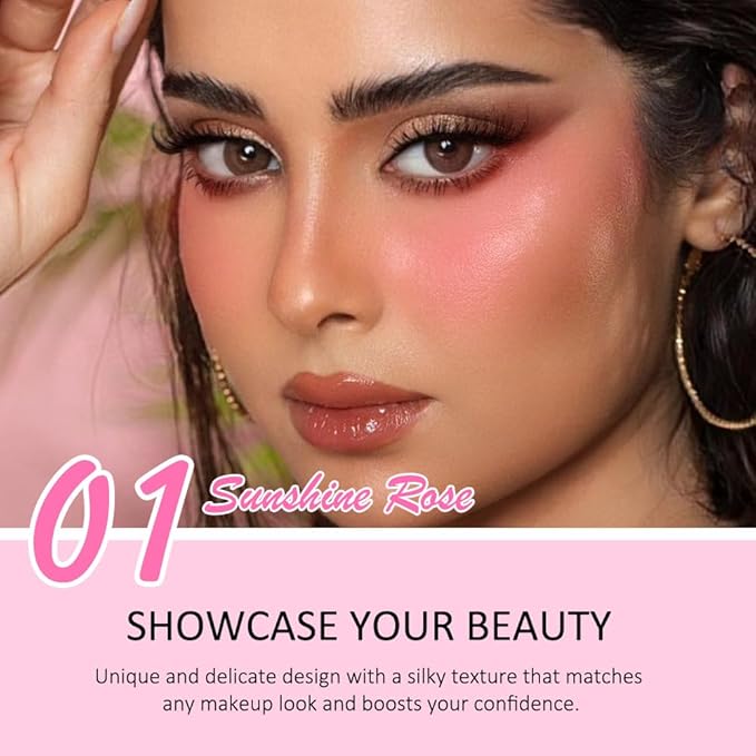 evpct 2In1 Blush Contour Multiuse Makeup Stick, Rose & Warm Nude Brown Creamy Butter Blush Bronzer Contour Contouring Stick for Cheeks Lip Eyes Faces, Mloisturing Radiant Finish, Vegan & Cruelty-Free