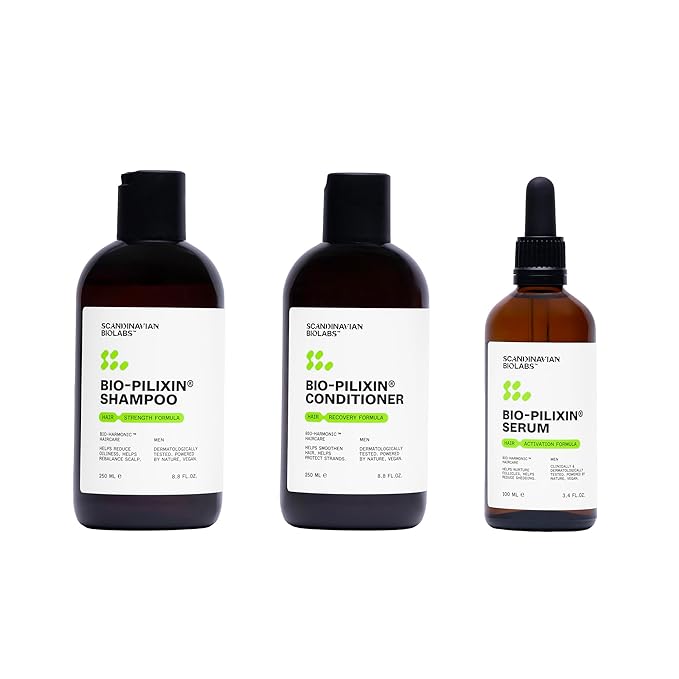 Scandinavian Biolabs Bio-Pilixin® Routine For Men | Helps With Hair Shedding, Nurtures Hair Follicles, Enhances Hair Strength, Repairs Damaged Hair, Clinically Tested, Dermatologically Approved
