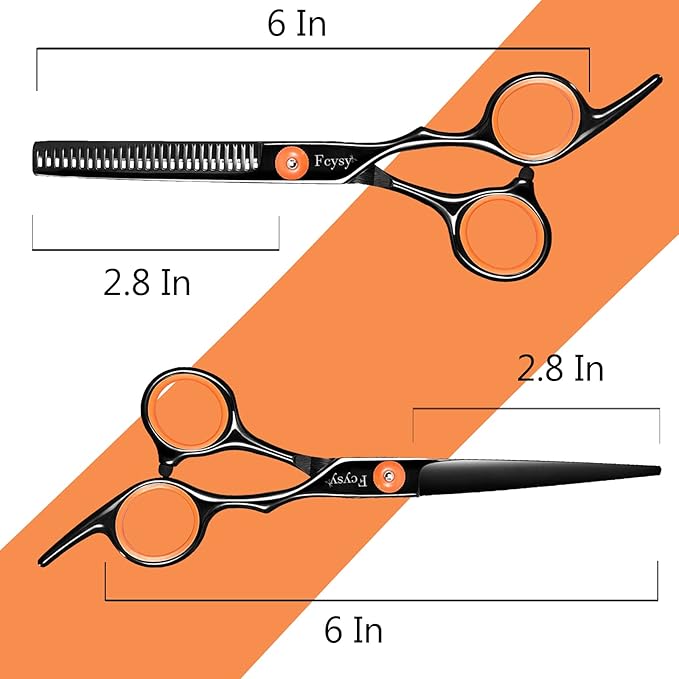 Hair Cutting Scissors Thinning Shears Kit, Fcysy Professional Hair Blending Scissor Kit, Barber Shears Haircut Salon Trimming Scissors for Women Men Pet