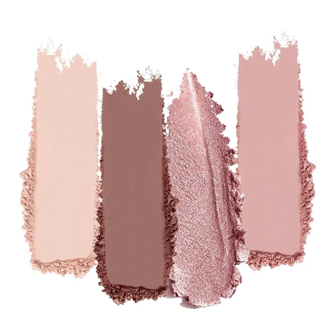 Mini Rose Pink Mauve Eyeshadow Palette with Mirror – Matte&Shimmer High-Pigment, Blendable, Long-Lasting Waterproof Mini Smokey Eye&Contour Palette for Sweet Glam Makeup, Paleta de Sombras de Ojos