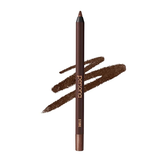 PERSONA 24HR Waterproof Eyeliner Pencil | Creamy, Smudgeable Pencil for Lash Line & Waterline | All-Day to All-Night Wear | Vegan, Cruelty-Free, Paraben-Free | Made in USA, Stone