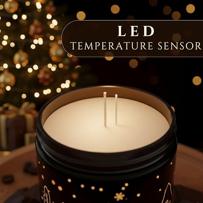 Coffee Chocolate Scented Candle (Black Jar), 40-Hour Burn, Dual Light Glow, Premium Soy Wax, Rich Café Aroma Candle for Bedroom & Bathroom, Holiday Gift – 7oz (200g)
