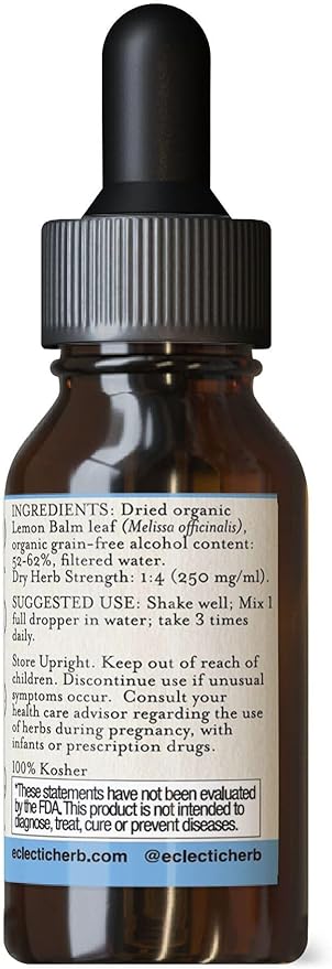 Eclectic Lemon Balm O, Red, 1 Fluid