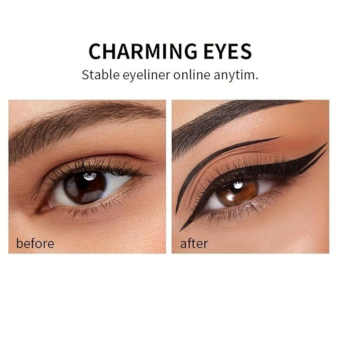 MAEPEOR Gel Eyeliner 10 Colors Smooth Cream Matte Eyeliner Gel Longlasting Waterproof and Smudgeproof High Pigment Eyeliner with Brush (04 Nude)