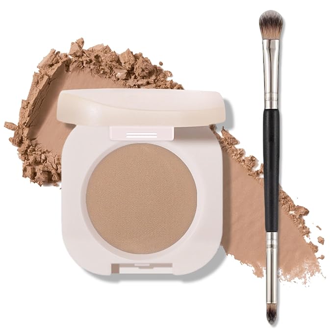 Brown Eyeshadow,Lightweight Matte Eyeshadow Makeup,Ultra-fine Smooth Powder,Lightweight Blendable Formula,Sombras de Ojos Profesional (06 Milk Tea)