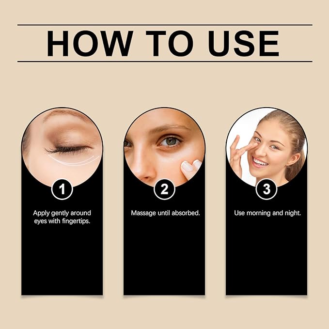Retinol Anti-Wrinkle Eye Cream 30g - Visibly Diminishes Fine Lines & Wrinkles, Hydrates & Firms, Gentle Formula for All Skin Types, Daily Use, Cruelty-Free