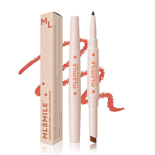 Matte Red Lip Liner Lipstick, Double-end Cream Lip Liner Pencil, Waterproof Long Wear Smudge Proof Lip Liner,Rich Lip Colors,Retractable Smooth Lip Liner, High Pigmented Dark Lip Liner For Women (#03)