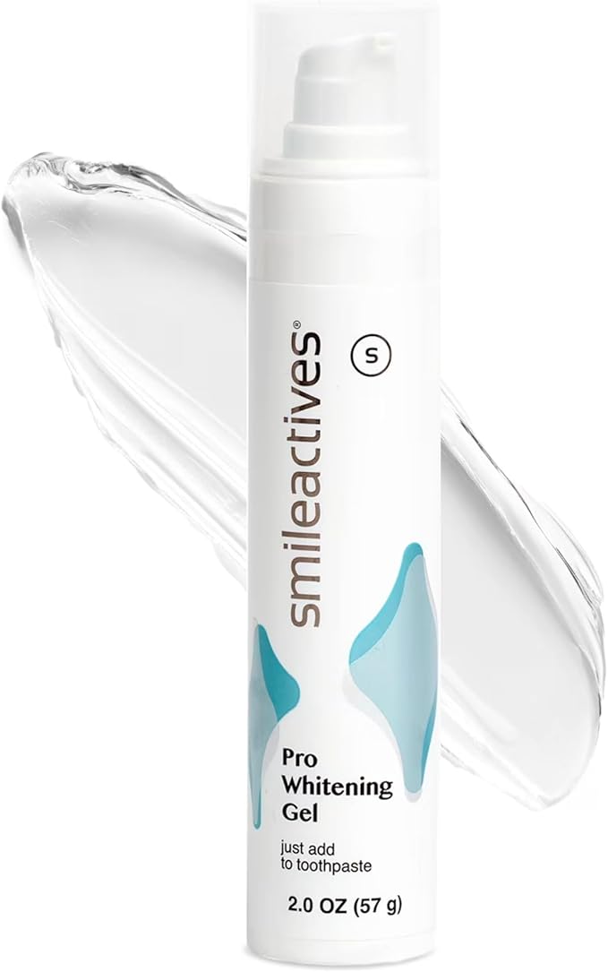 Smileactives Teeth Whitening Gel, Clinical-Grade Hydrogen Peroxide for Long Lasting White Teeth – Simply Add to Toothpaste to Permanently Remove Coffee Stains & More, 2 oz