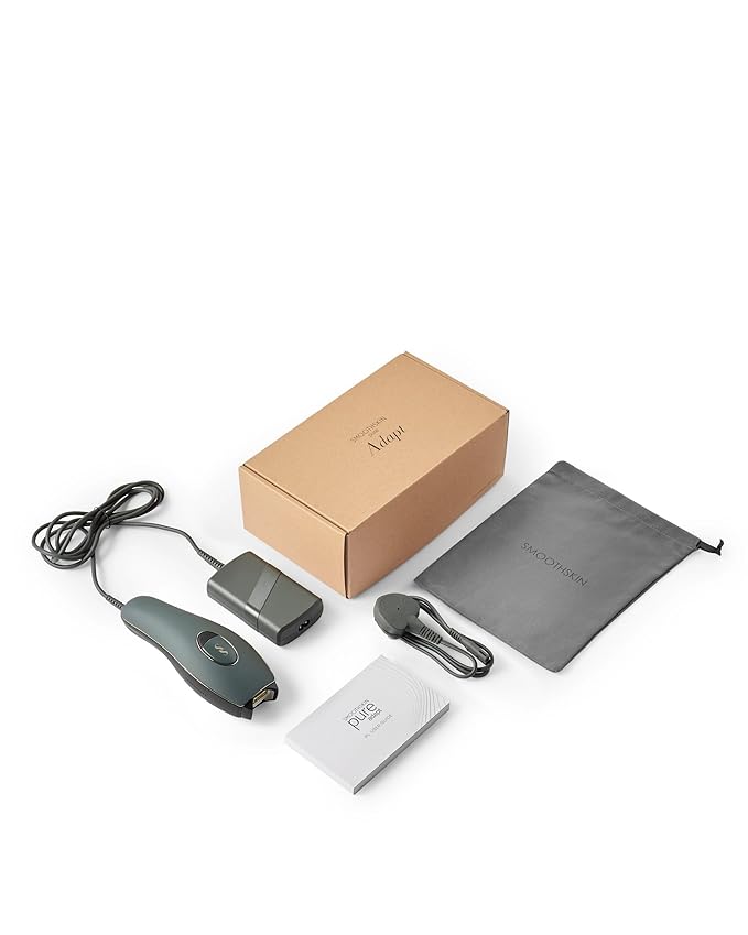 SmoothSkin Pure Adapt Gray IPL Hair Removal Device, At-Home Laser Hair Removal for Women & Men, Visible Results in 2 Weeks, Safe for Face & Body, Painless, Long-Lasting Hair Reduction, Full Body Use
