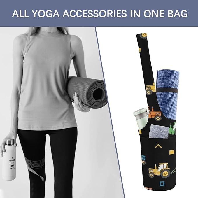 Yoga Mat Bag Large Tote Carrier Holder with Water Bottle Pocket Yoga Bags
