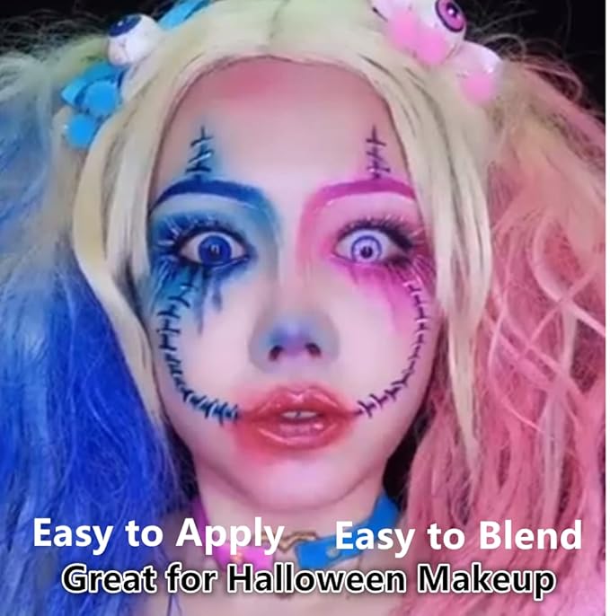 Go Ho Royal Blue Face Paint,Waterproof Cream Blue Face Body Paint for Halloween Cosplay SFX Smurf Mystique Avatar Clown Costume Makeup