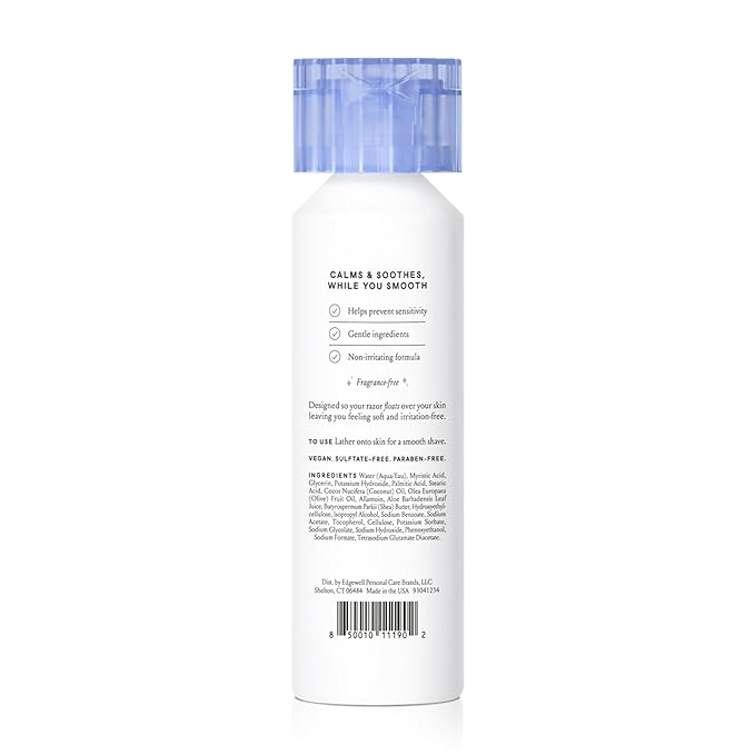 Billie Whipped Shave Cream - Ultra Gentle Protection - Fragrance-Free & Dermatologist-Approved - Designed for Sensitive Skin - 6.5 fl oz