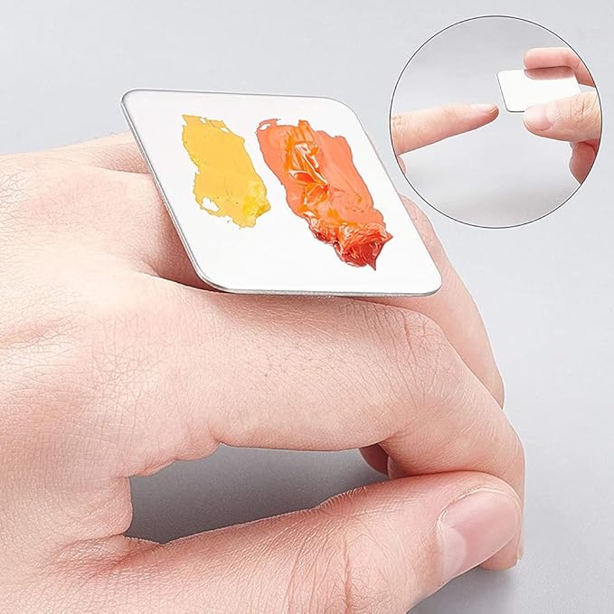 AKOAK 2 Pcs Stainless Steel Square Palette Mini