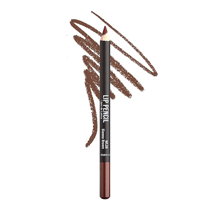 KISS New York Professional Slim Lip Pencil, Creamy Soft Lip Liner, Smooth Long-Lasting Rich Lip Color, Natural Lip Makeup, Water-Resistant Lip Crayon (Sienna Brown)
