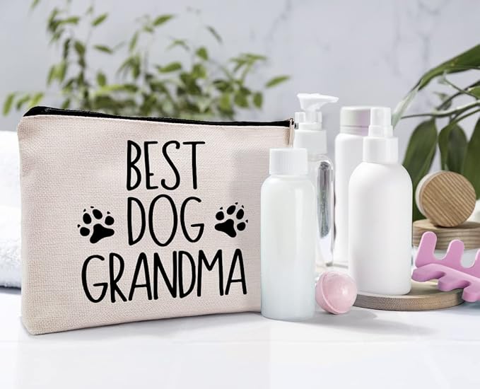 Dwept Best Grandma Cosmetic Case, Toiletry Bag - Makeup Bag for Women & Birthday from Granddaughter or Grandson