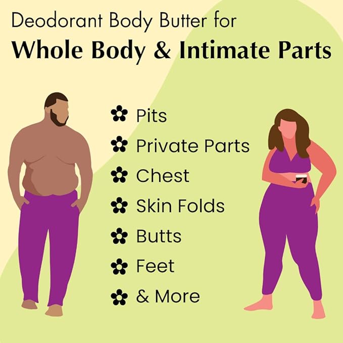 MONA All Natural Whole Body Deodorant Cream for Women & Men | For Private Parts | Aluminum & Baking Soda Free with Natural Fragrance | Bergamot & Lemon 2.0 oz (Pack of 1)