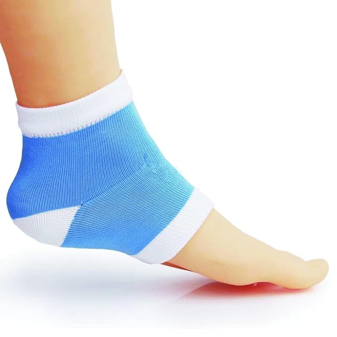 Heel Balm for Dry Cracked Feet - Miracle Heel Stick with Gel Socks - Moisturizes & Relieves Hard, Cracked Heels - Silicone Gel Infused Socks, Breathable & Washable - One Size Fits All