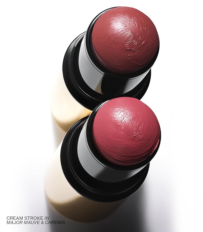MAKE Beauty Cream Stroke Cream Blush Stick for Cheeks - Vibrant, Natural Soft Matte Finish - Shade Major Mauve, Earthy Mauve Blush Makeup