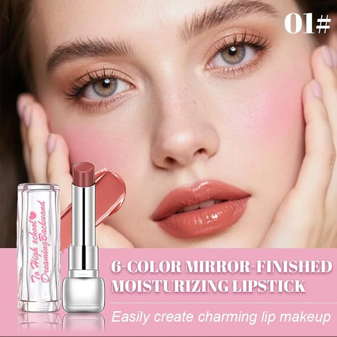 HHLTOH Nude Plumper Moisturizing Butter Lipstick for Women, Natural Tinted Lip Balm Shine Nourishing Hydrating Lip Gloss Stain for Dry Lips, Lightweight Lip Liner Care Makeup, Vegan, 1Pc Pale Nude