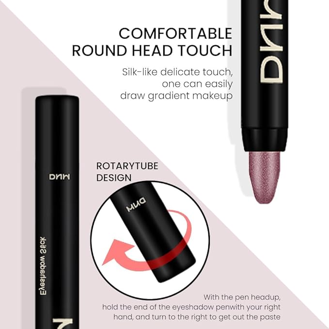 evpct 2Pcs Cream Eyeshadow Sticks Set for Eyes Waterproof, Sand Shimmer & Orchid Shimmer Matte Eye shadow Stick Pencil Pen Bulk sombras en crema para ojos 25+26