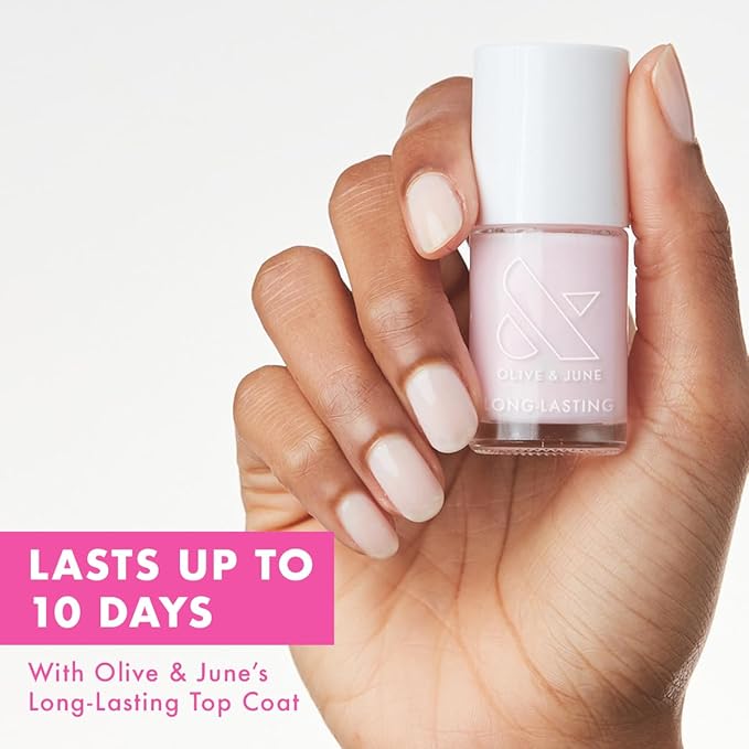 Olive & June Long-Lasting Nail Polish | Valentine's Day |Gel-Like Finish No Lamp Needed Lasts up to 10 days | Salon-Quality 15-Free, Vegan & Cruelty-Free Chip-Resistant | Strawberry Scone