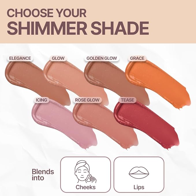 Daniel Sandler WATERCOLOUR LIQUID ILLUMINATOR - 'GRACE' 15ml – Shimmer Liquid Blush for Cheeks Make up, Highlighter – Oil-Free, Lightweight, Buildable & Long-Lasting for Cheeks & Lips