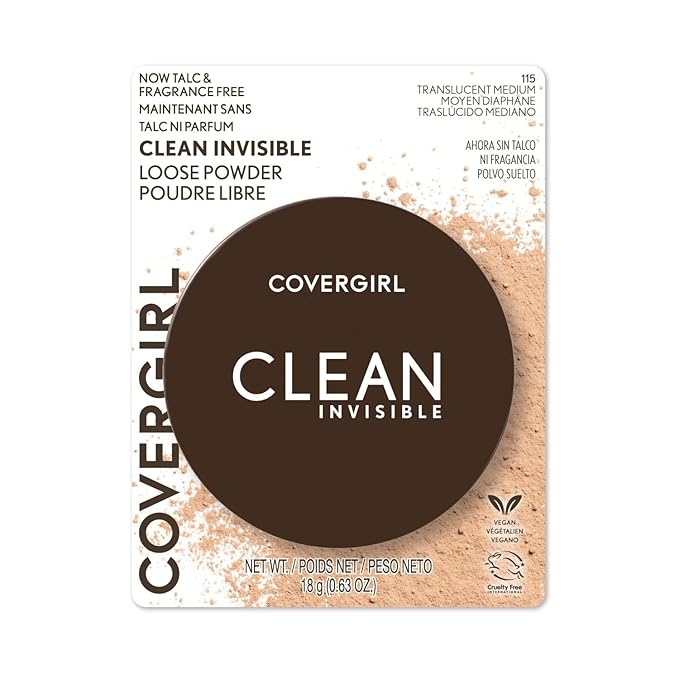 COVERGIRL Clean Invisible Loose Powder Vegan Setting Powder Translucent Medium 20g