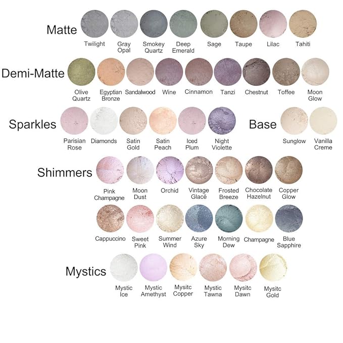Lauren Brooke Cosmetiques Natural Powder Eye Color, Organic Eyeshadow Makeup (Sandalwood (Matte))