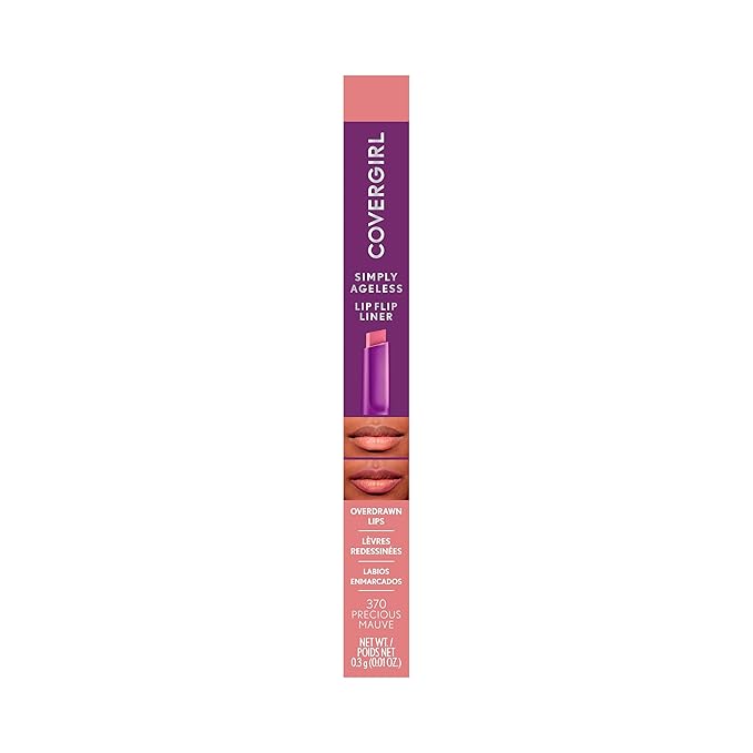COVERGIRL Simply Ageless Lip Flip Liner, Precious Mauve, Pack of 1