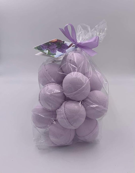 Spa Pure French Lilac Bath Bombs: USA Made with Shea Butter, Ultra Moisturizing, Great for Dry Skin (14 Count) Pack of 1