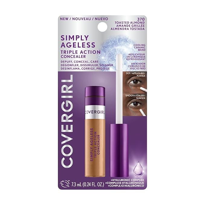 COVERGIRL Simply Ageless Triple Action Concealer, Toasted Almond, of 1