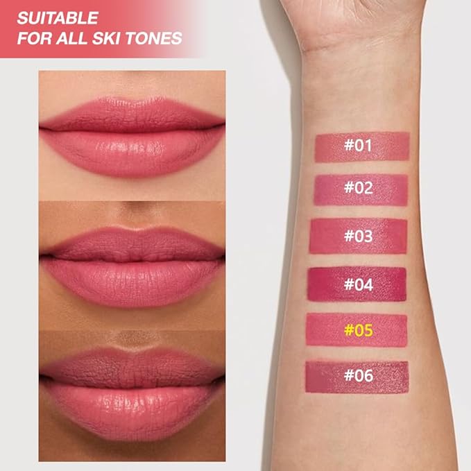 IATMOMOD Coral Red Matte Lipstick Crayon, Long Lasting Waterproof Velvet Lip Liner Pencil, High Pigment Non-Drying 24H Cruelty-free Lip Makeup
