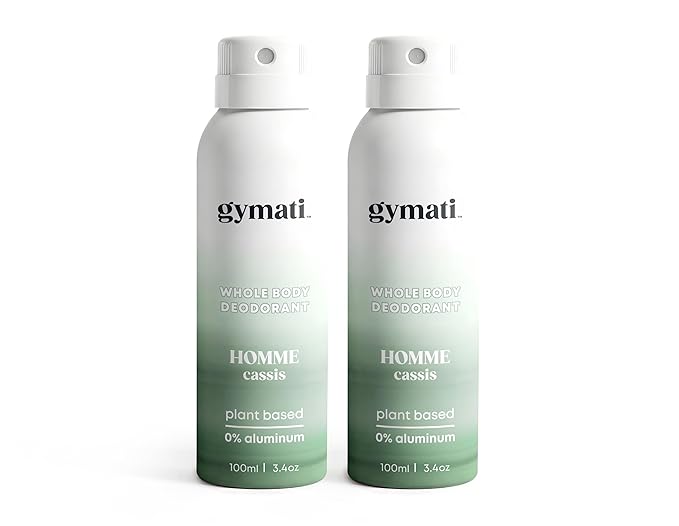 Gymati Natural Body Deodorant Spray Aluminum Free - Men - Pack of 2