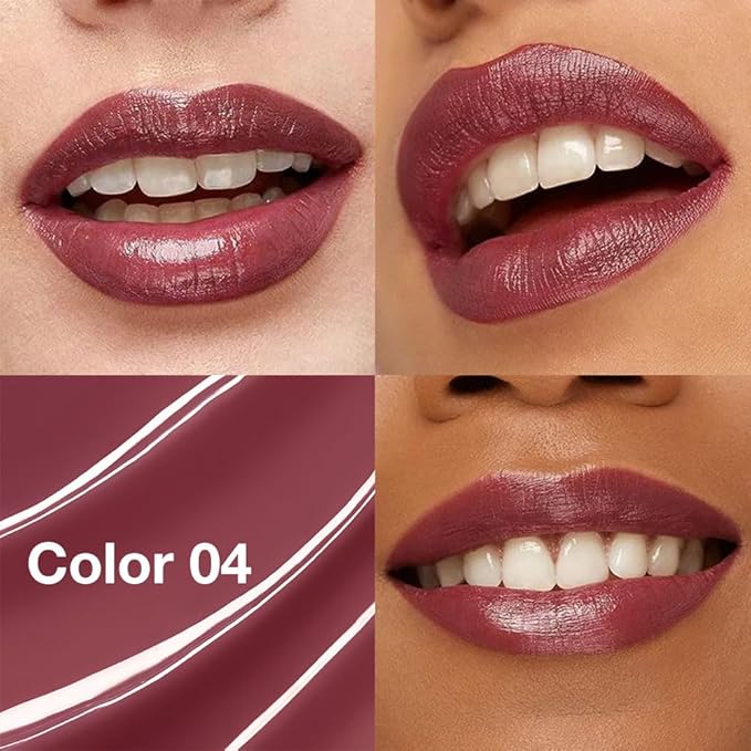 HHLTOH 1Pcs Tinted Lip Balm Moisturizing Lipstick – Waterproof Hydrating Matte Lip Balm for Women, Creamy Natural Color Stain for Dry Lips, Soft Matte Finish with Subtle Scent (#04 Mauve)