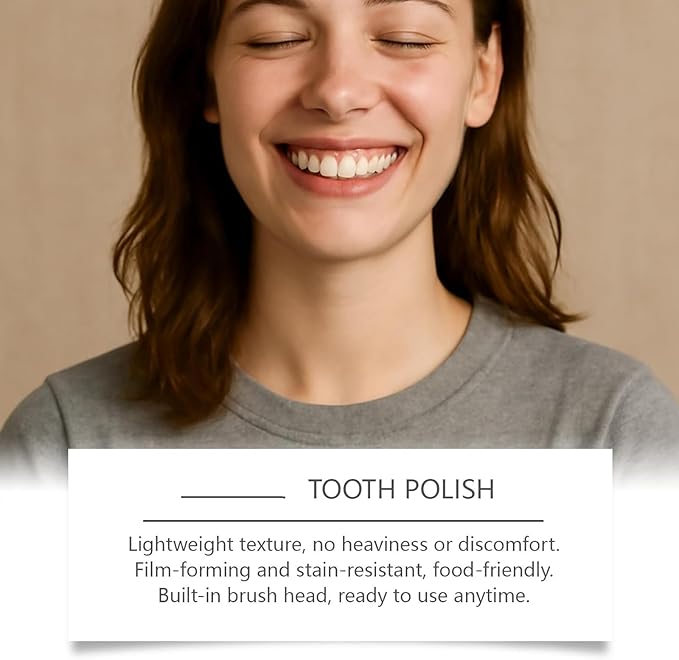 2PCS SmileFitPro Tooth Polish Teeth Whitening Polish Cosmetic Tooth Polishing Liquid for Improving Tooth Appearance, Gentle & Safe Form, Safe Formula & Long-Lasting Results