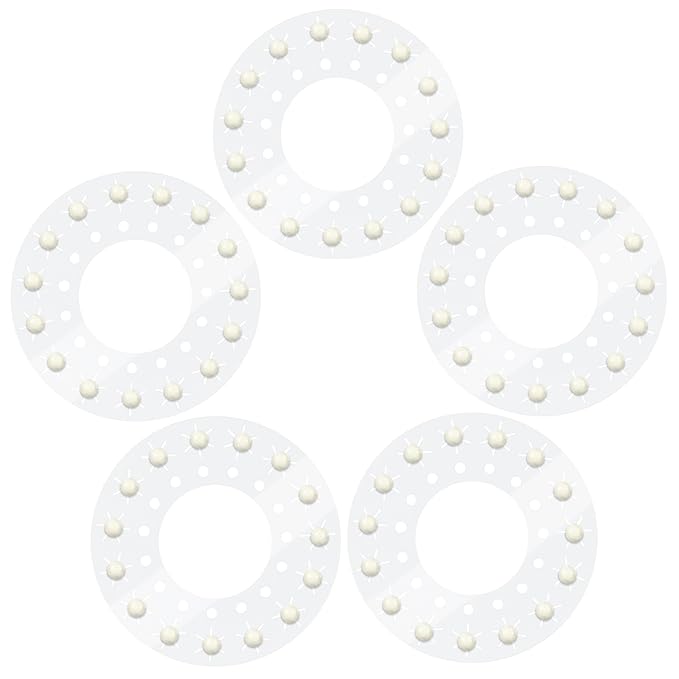 blinger® Shimmer Crystal Refill Pack – as seen on Shark Tank | 5 Discs – 75 Precision-Cut Glass Crystals | Hair-Safe Accessories | Styling Tool not Included | Ivory Cream Pearls 5 mm