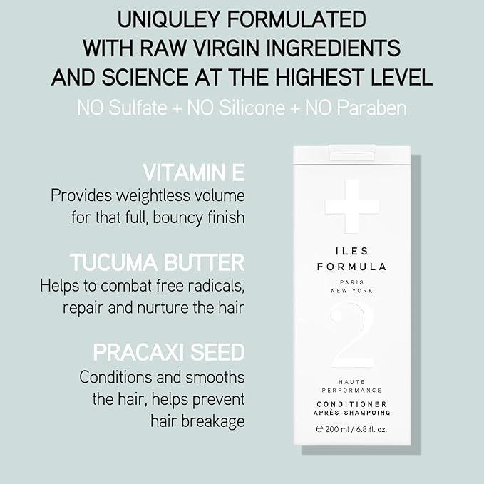 ILES FORMULA Moisturizing Shampoo & Conditioner Set for Dry, Damaged & Frizzy Hair - Sulfate Free Shampoo & Conditioner – Salon Grade, Color Safe, Hydrating Formulas to Control Humidity (200mL)