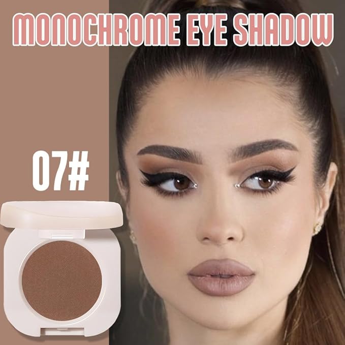 Matte Single Eyeshadow Palette Makeup for Green Blue Eyes, Dark Brown Matte Eyeshadow For Old Women, Holographic Multichrome Cream Iridescent Single Monochrome Eye Shadow Makeup