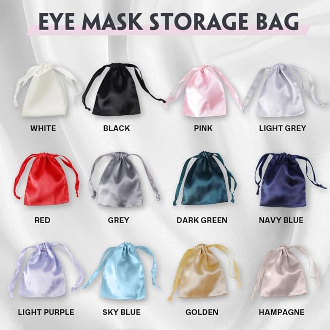 HDSD Custom Soft Silk Sleep Mask with Adjustable Strap for Unpressurised Comfort and Washable Eye Cover for Ultimate Relaxation|Excellent for Sleeping,Sleep Eyeshade for Men and Women