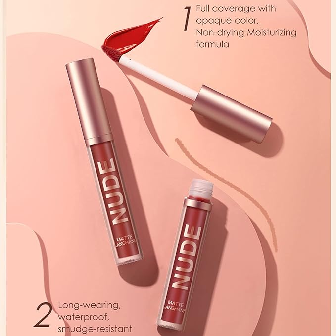 BestLand 6Pcs Matte Liquid Lipstick +