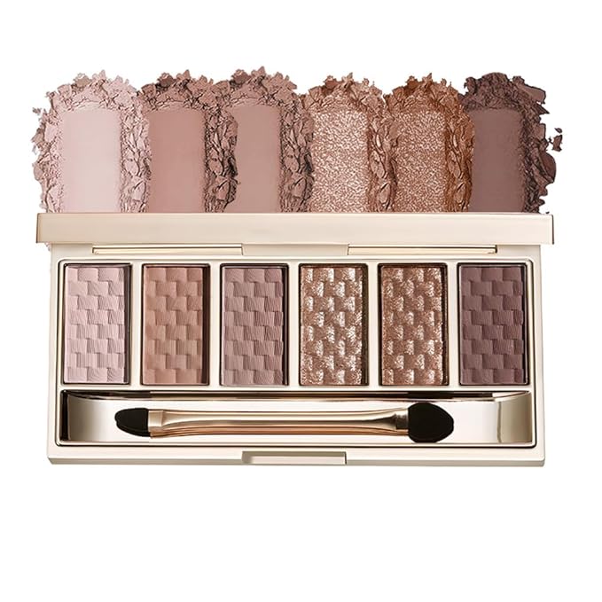 Neutral Nude Brown Eyeshadow Palette – 6 Matte & Shimmer Shades, Blendable Long-Lasting Eye Shadow Kit for Natural Everyday Makeup, Soft Glam Looks & Mature Eyes, High Pigment Smooth Formula
