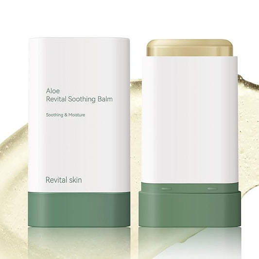 gcdat Aloe Vera Gel Stick, Aloe Revital Soothing Balm Stick, Deeply Moisturizingfor Dry Skin, Soothing & Rapairing after Sun, Pure Aloe Vera Gel for Face & Body, 0.53 Oz